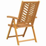 vidaXL Fauteuil inclinable 4 Pièces Marron 57 x 71 x 90cm bois