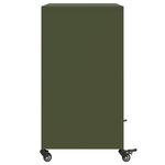 vidaXL Buffet vert olive 68 5x39x72 cm acier laminé à froid