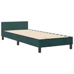 vidaXL Cadre de lit avec tête de lit Vert foncé 80 x 200 cm Velours