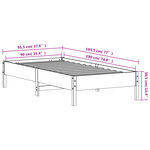 vidaXL Cadre de lit sans matelas blanc 90x190 cm bois de pin massif