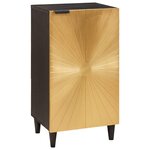 vidaXL Buffet Noir et or 40 x 33 x 75 cm Bois de mangue massif