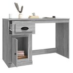 vidaXL Bureau avec tiroir sonoma gris 115x50x75 cm bois d'ingénierie