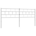 vidaXL Tête de lit métal blanc 200 cm