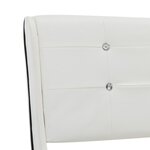 Vidaxl cadre de lit blanc similicuir 140 x 200 cm