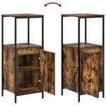 Ensemble de mobilier de salle de bain 3 pièces en chêne fumé en bois d'ingénierie