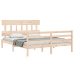 vidaXL Cadre de lit sans matelas bois massif