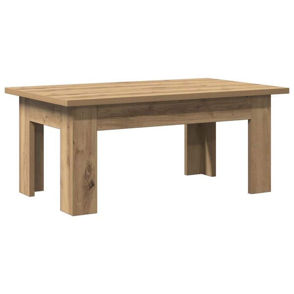 vidaXL Table basse chêne artisanal 100x60x42 cm bois d'ingénierie