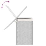 vidaXL Panier à linge avec 2 sections blanc 53x35x57 cm résine tressée