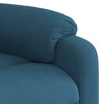 vidaXL Fauteuil inclinable bleu velours