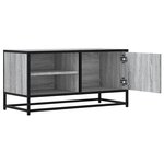 vidaXL Meuble TV sonoma gris 80x34 5x40 cm bois d'ingénierie et métal