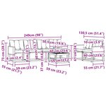 vidaXL Ensemble de canapés d'extérieur 7 pc Naturel et Beige