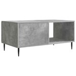vidaXL Table basse Gris béton 90 x 50 x 40 cm Bois d'ingénierie