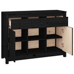 vidaXL Buffet Noir 100x35x74 5 cm Bois massif de pin