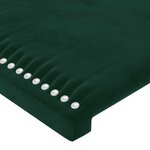 vidaXL Tête de lit à LED Vert foncé 203x16x78/88 cm Velours