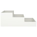 vidaXL Jardinière de jardin 3 niveaux 90x90x35 cm Acier blanc