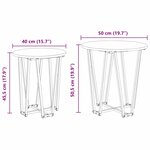 Table d'appoint vidaXL 2 pièces en bois vintage  stratifié et métal