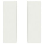 vidaXL Supports pour plantes 2 Pièces Blanc 24 x 24 x 75 cm Acier