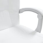 vidaXL Fauteuil inclinable de bureau Blanc Similicuir