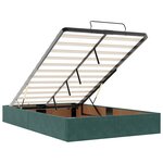 vidaXL Cadre de lit ottoman sans matelas vert foncé 120x190 cm velours