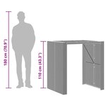 vidaXL Ensemble de bar de jardin 3 Pièces et coussins gris résine tressée