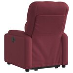 vidaXL Fauteuil inclinable électrique rouge bordeaux tissu