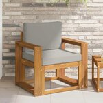 vidaXL Canapé d’extérieur Bois d'acacia massif et polyester