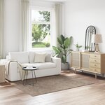 Tapis shaggy vidaXL avec dos en latex Marron 140x200 cm
