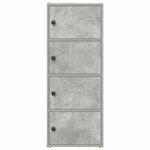 vidaXL Bibliothèque gris béton 40x24x102 cm bois d'ingénierie