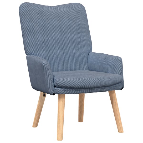 Chaise Relaxante vidaXL en Tissu Cordon Bleu