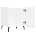 vidaXL Tables de chevet 2 Pièces blanc brillant 40x40x50 cm