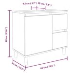vidaXL Armoire de salle de bain blanc 65x33x60 cm bois d'ingénierie