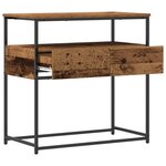 Table Console vidaXL Bois Ancien 75x40x75 cm en Bois et Acier