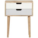 vidaXL Table de chevet 47x35x59 cm Bois de manguier massif