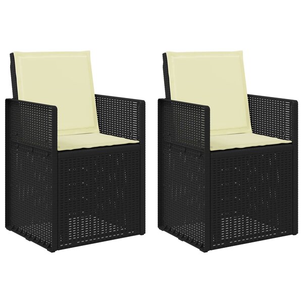 vidaXL Chaises de jardin salle à manger 2 Pièces Anthracite et crème PP