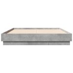 vidaXL Cadre de lit gris béton 120x190 cm bois d'ingénierie