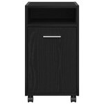 Armoire sur roulettes vidaXL Chêne Noir 33x38x60 cm Bois d'ingénierie