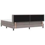 vidaXL Lit à ressorts avec matelas Taupe 200 x 200 cm Polyester