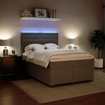 vidaXL Sommier à lattes de lit et matelas Gris clair 160x200cm Velours