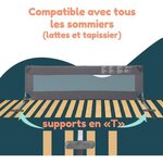Barrière de lit rabattable - Gris