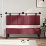 vidaXL Tête de lit suspendue Bordeaux Tissu