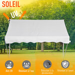 Store banne manuel rétractable 2L x 1 5l x 1 7-2 8H m inclinaison réglable installation rapide métal alu polyester blanc