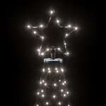 vidaXL Sapin de Noël avec piquet Blanc froid 200 LED 180 cm