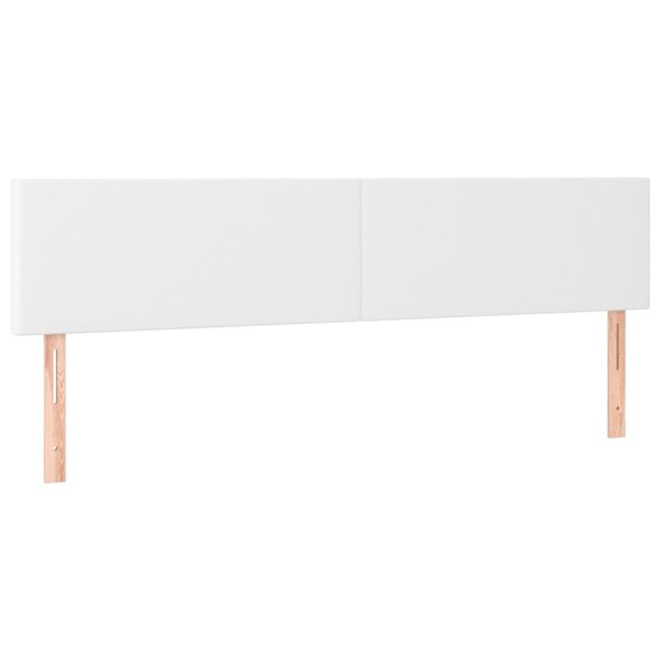 vidaXL Têtes de lit 2 Pièces Blanc 90x5x78/88 cm Similicuir