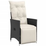 vidaXL Ensemble de bistro de jardin 11 Pièces coussins noir poly rotin