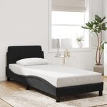 vidaXL Cadre de lit et tête de lit sans matelas noir 80x200 cm velours