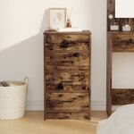 vidaXL Buffet en chêne fumé 40x41x75 cm en bois d'ingénierie