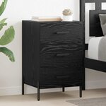 vidaXL Cabinet de chevet Chêne noir 40 x 40 x 66 cm Bois d'ingénierie