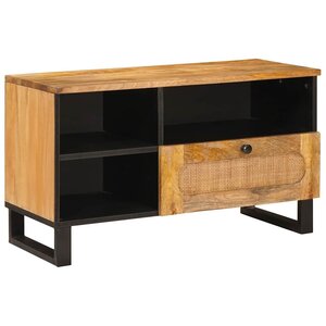 vidaXL Meuble TV Marron 80 x 33 x 46 cm Bois de mangue massif