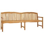 vidaXL Banc en Bois Sculpté en Rose 228 x 61 x 94 5 cm Naturel
