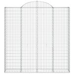 vidaXL Paniers à gabions arqués 7 Pièces 200x30x200/220 cm fer galvanisé